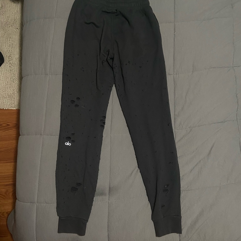 all yoga distressed jogger sweatpants xs